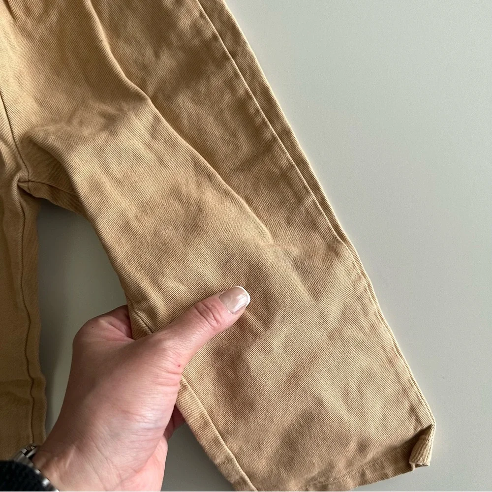 Toddler Khaki Button Down Matching Set Size 2T